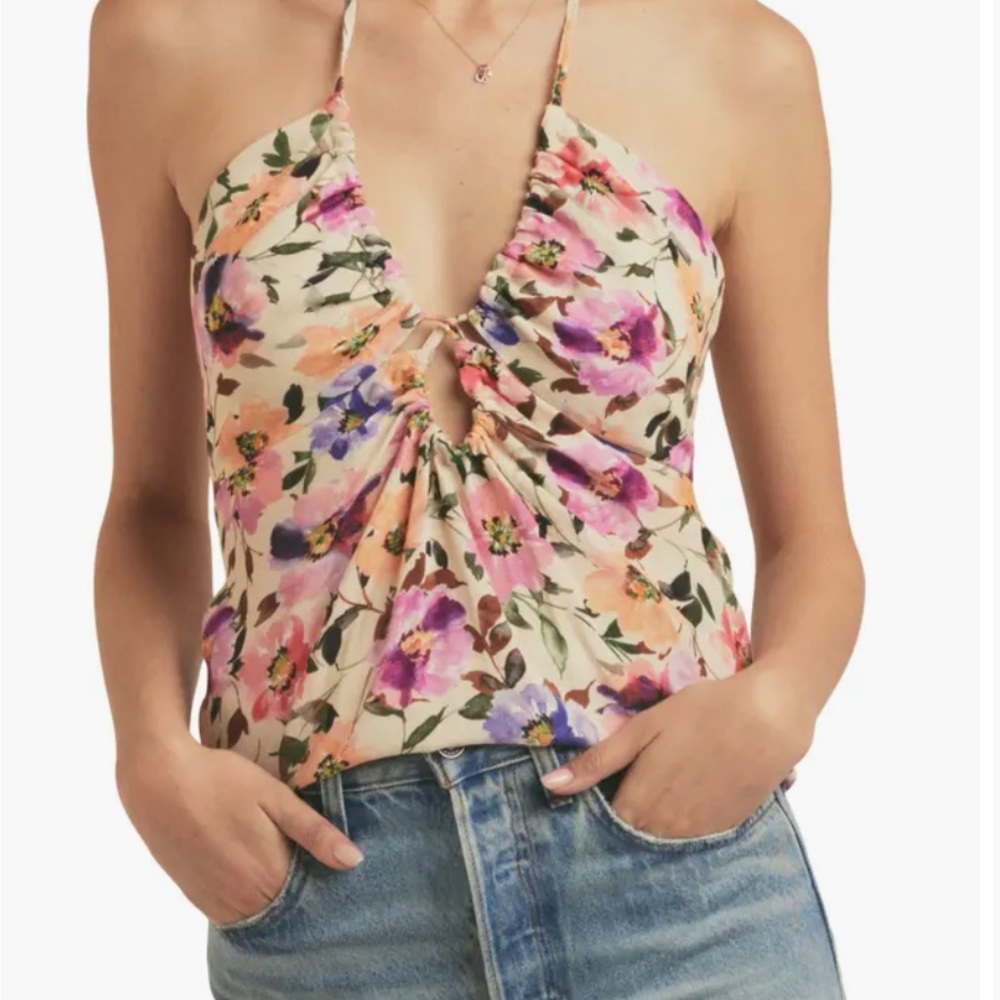 Favorite Daughter Floral Halter Top NWT